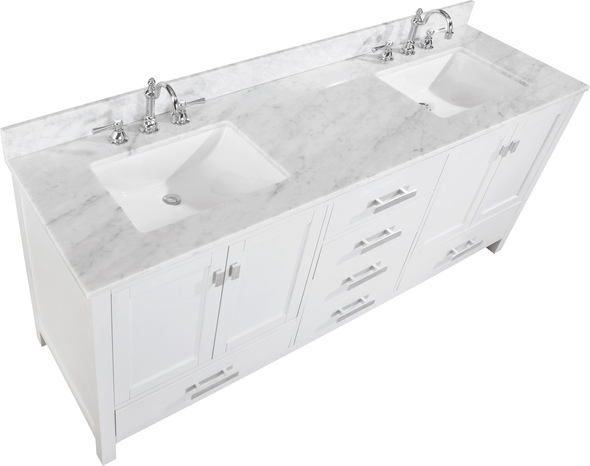 double wood vanity Design Element Bathroom Vanity White Transitional