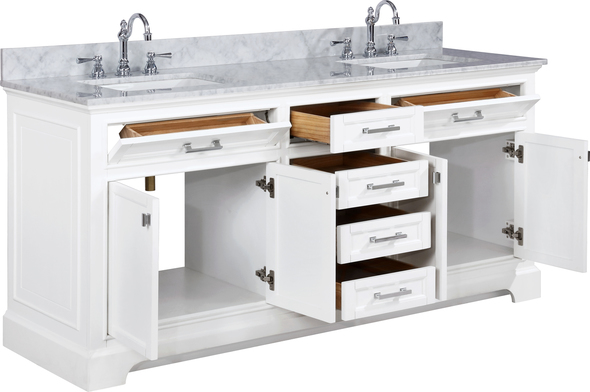 double wood vanity Design Element Bathroom Vanity White Transitional