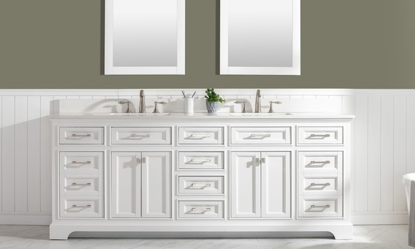double sink bathroom vanity sizes Design Element Bathroom Vanity White Transitional