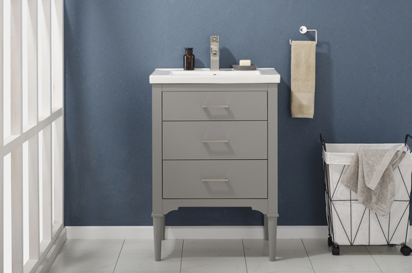 complete bathroom vanity sets Design Element Bathroom Vanity Gray Transitional