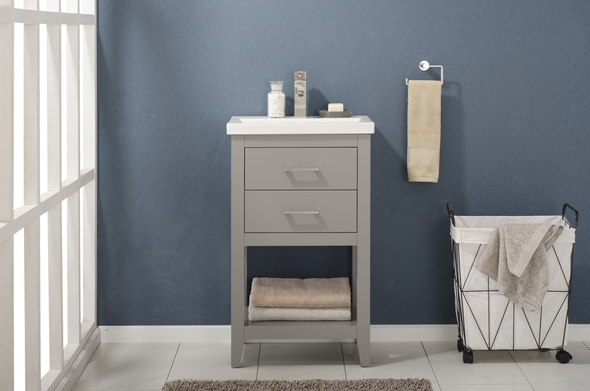 reclaimed wood bathroom cabinet Design Element Bathroom Vanity Gray Modern