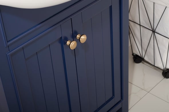 walnut bathroom vanity 30 Design Element Bathroom Vanity Blue Transitional