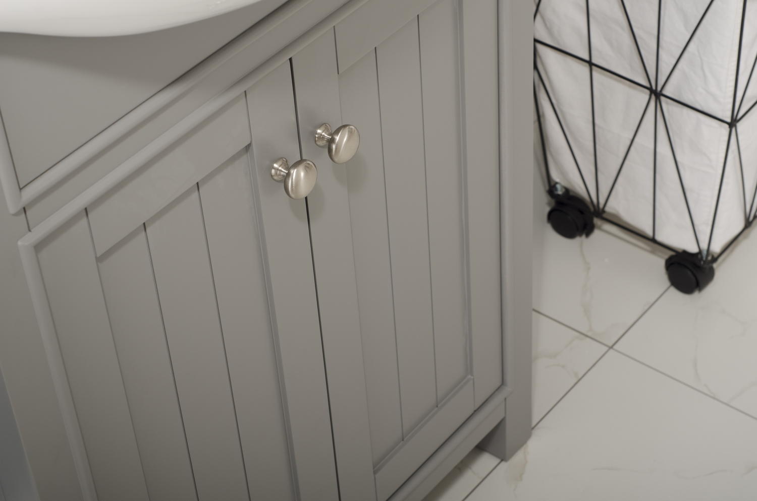 modern bathroom cabinets with sink Design Element Bathroom Vanity Gray Transitional