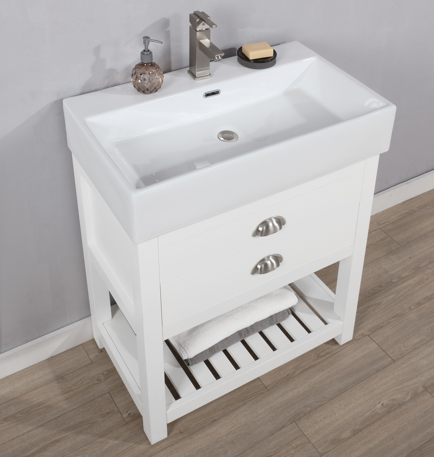install new bathroom vanity Design Element Bathroom Vanity White Modern