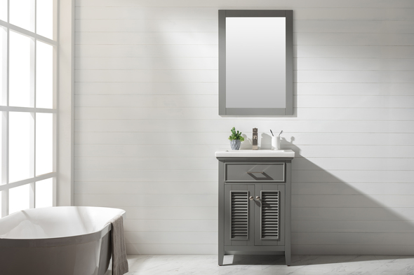 72 bathroom vanity double sink Design Element Bathroom Vanity Gray Transitional