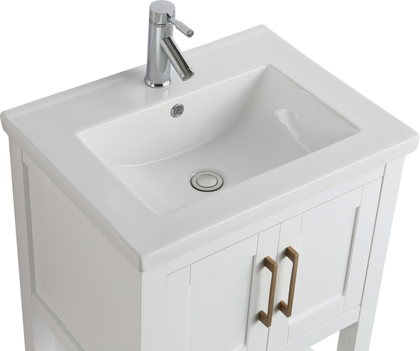 closeout vanities Design Element Bathroom Vanity White Modern