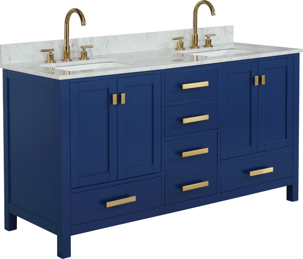 small bathroom vanity units Design Element Bathroom Vanity Blue Modern