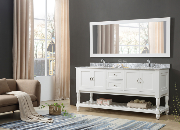 small basin unit Direct Vanity White Transitional