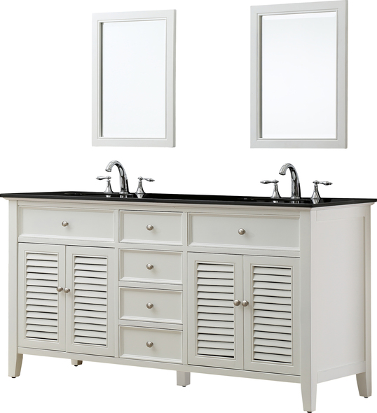 white vanity with wood top Direct Vanity White Traditional