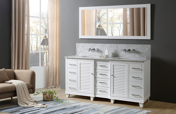 sink on top Direct Vanity White Traditional