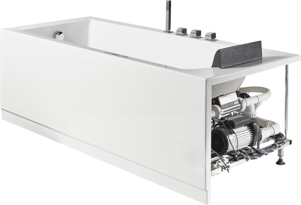 jetted tub with lights Eago Whirlpool Tub White Modern