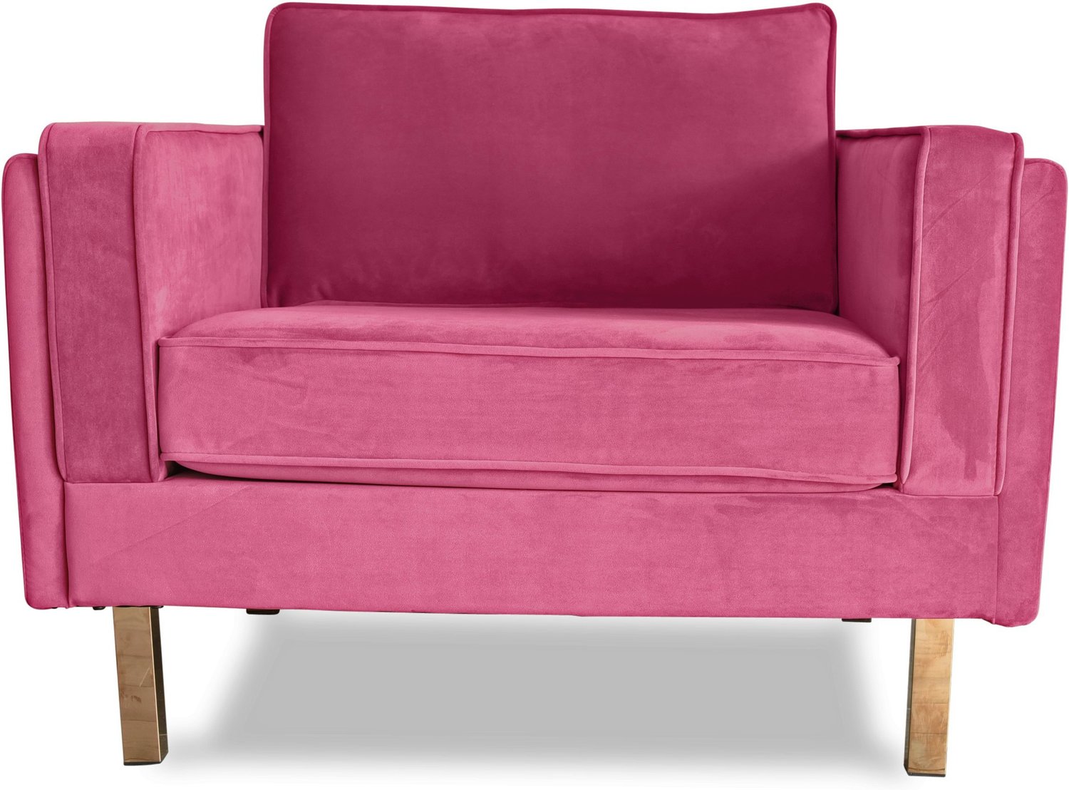  Edloe Finch Lounge Chair Chairs Fabric color: Rose pink velvet Midcentury