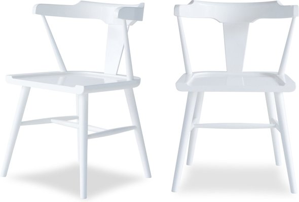 Edloe Finch Dining Chair Dining Room Chairs Wood paint: White Contemporary