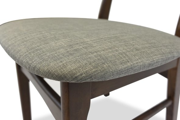 wooden dining table without chair Edloe Finch Dining Chair Dining Room Chairs Fabric color: Light grey  Midcentury
