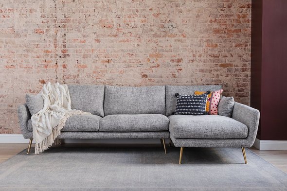 long couch with chaise Edloe Finch Sectional Sofa Sofas and Loveseat Fabric color: Fulton grey Contemporary