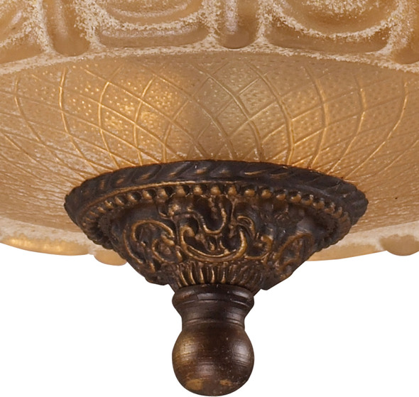installing led flush mount ceiling light ELK Lighting Semi Flush Mount Golden Bronze Traditional