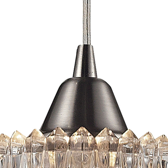 gold light pendants in kitchen ELK Lighting Mini Pendant Satin Nickel Modern / Contemporary