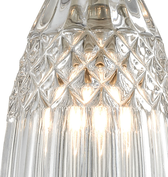 kitchen lamp shades glass ELK Lighting Mini Pendant Satin Nickel Modern / Contemporary