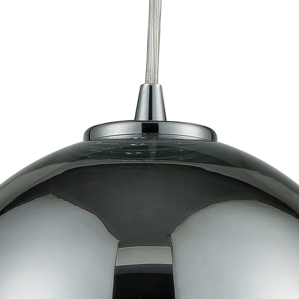 3 bulb pendant ceiling light ELK Lighting Mini Pendant Polished Chrome Modern / Contemporary