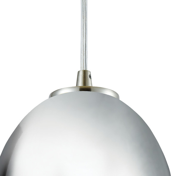 interior pendant lights ELK Lighting Mini Pendant Satin Nickel Modern / Contemporary