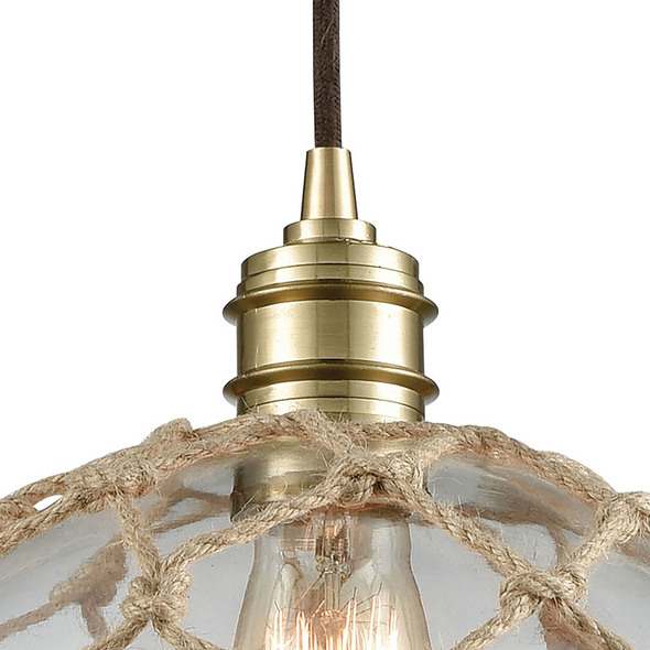 three bulb hanging light ELK Lighting Mini Pendant Satin Brass Transitional
