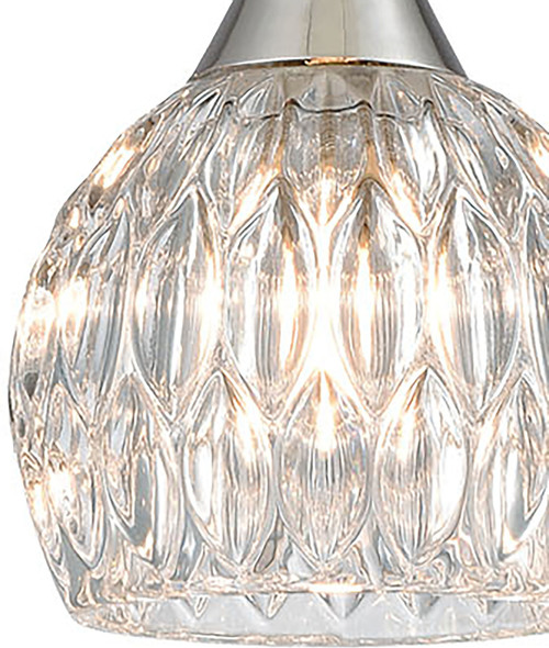 hanging light bulb shade ELK Lighting Mini Pendant Polished Chrome Modern / Contemporary