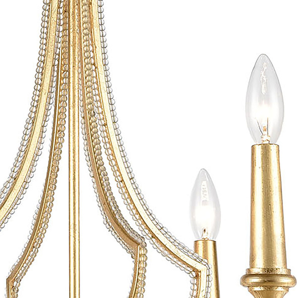 5 chandelier light ELK Lighting Chandelier Parisian Gold Leaf Traditional