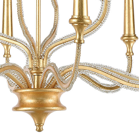 white chandelier shades ELK Lighting Chandelier Parisian Gold Leaf Traditional