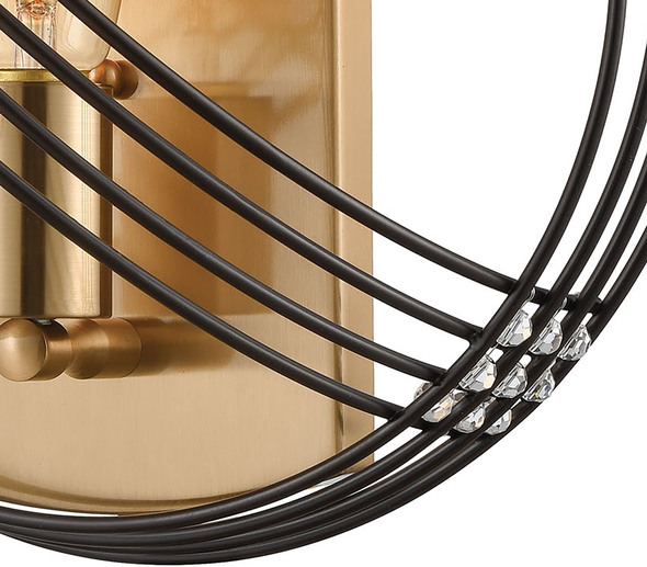 vintage brass sconce ELK Lighting Sconce Oil Rubbed Bronze, Satin Brass Modern / Contemporary
