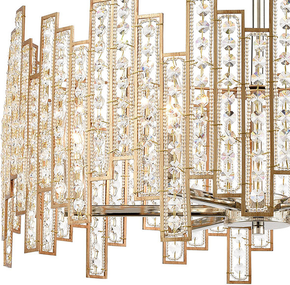 10 light pendant ELK Lighting Pendant Matte Gold, Polished Nickel Modern / Contemporary
