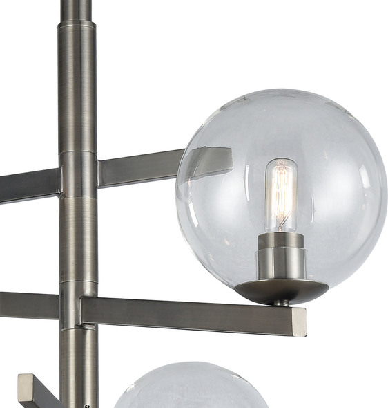 3 light led chandelier ELK Lighting Chandelier Brushed Black Nickel Modern / Contemporary