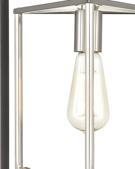 silver and glass pendant light ELK Lighting Mini Pendant Charcoal, Satin Nickel Modern / Contemporary