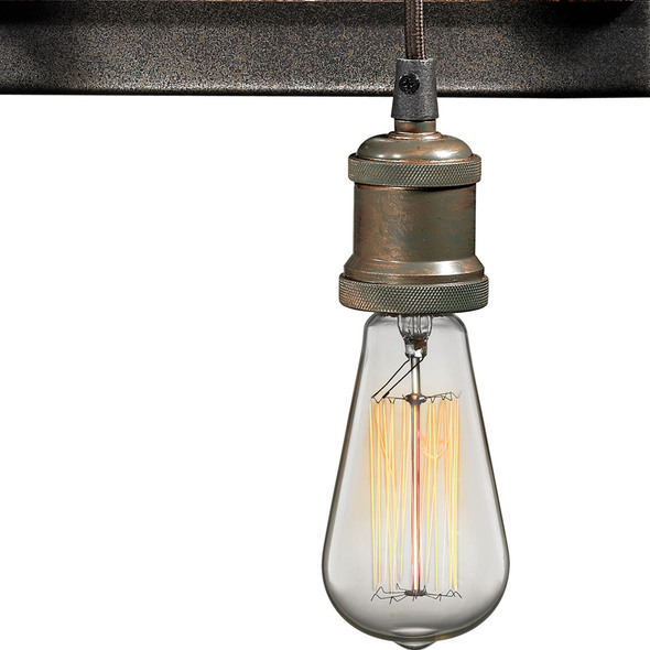 zinc lighting ELK Lighting Vanity Light Multi-Tone Weathered Modern / Contemporary