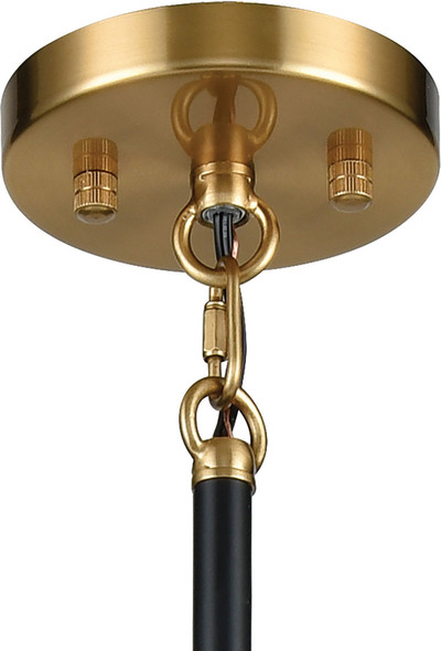 cool bedroom chandeliers ELK Lighting Chandelier Matte Black, Satin Brass Transitional