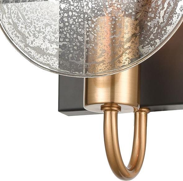wall lamp for outdoor ELK Lighting Sconce Matte Black, Satin Brass Modern / Contemporary