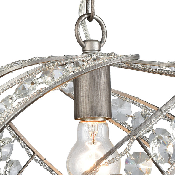 black and brass pendant lighting ELK Lighting Mini Pendant Weathered Zinc Transitional