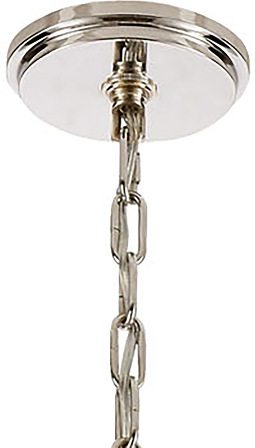 small white chandelier ELK Lighting Chandelier Polished Nickel Modern / Contemporary