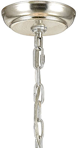 light lamp hanging ELK Lighting Pendant Matte White, Silver Leaf Modern / Contemporary