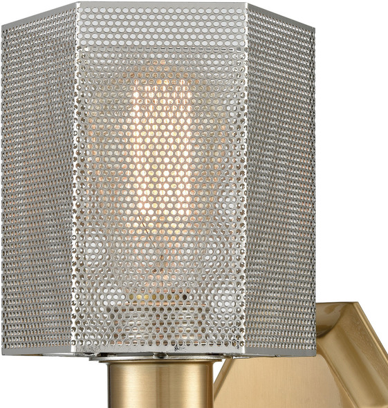 white plug in wall lights ELK Lighting Sconce Polished Nickel, Satin Brass Modern / Contemporary