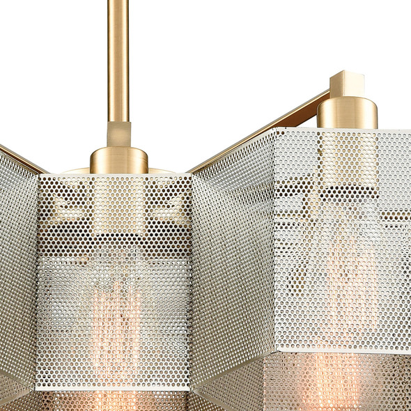 installing a chandelier light fixture ELK Lighting Chandelier Polished Nickel, Satin Brass Modern / Contemporary