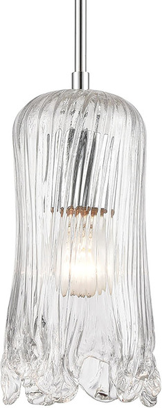 silver and black pendant lights ELK Lighting Mini Pendant Polished Chrome Modern / Contemporary