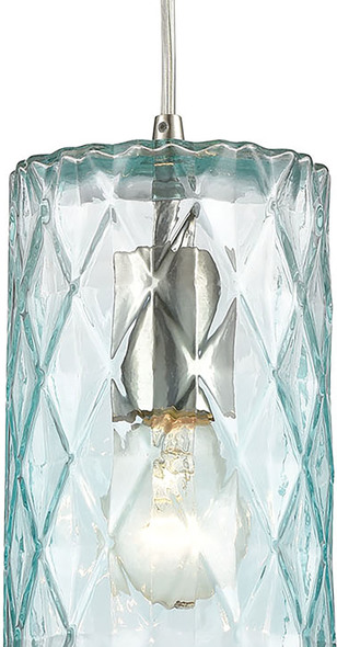 replacement glass pendant shades ELK Lighting Mini Pendant Satin Nickel Modern / Contemporary