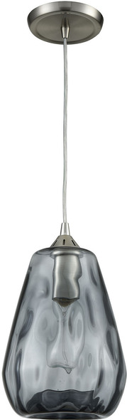 black lantern pendant light kitchen island ELK Lighting Mini Pendant Satin Nickel Modern / Contemporary