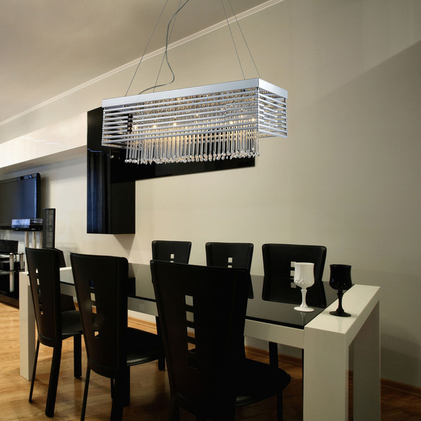 light chandelier for bedroom ELK Lighting Chandelier Polished Chrome Modern / Contemporary