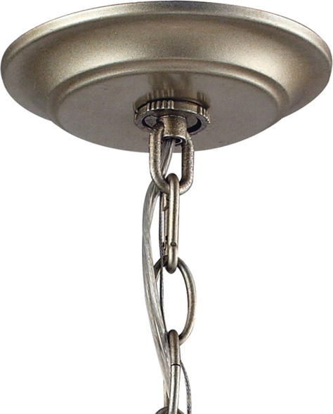 led chandelier lights ELK Lighting Chandelier Aged Silver Transitional