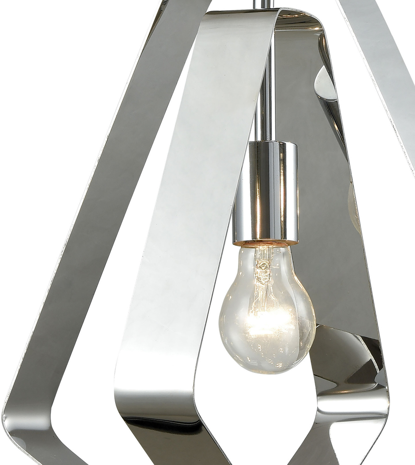 shaped light ELK Lighting Pendant Polished Chrome Modern / Contemporary