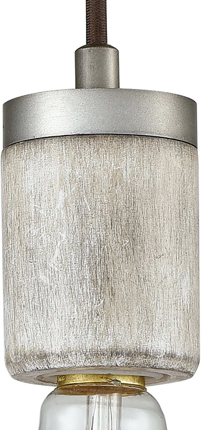 glass globe pendant chandelier ELK Lighting Mini Pendant Weathered Zinc Modern / Contemporary