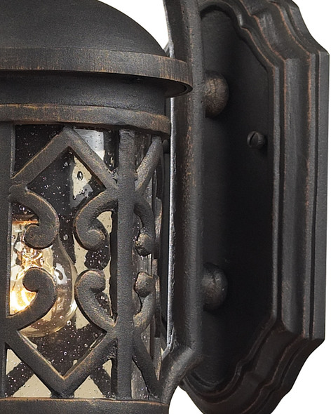 wall mounted pendant light ELK Lighting Sconce Weathered Charcoal Traditional