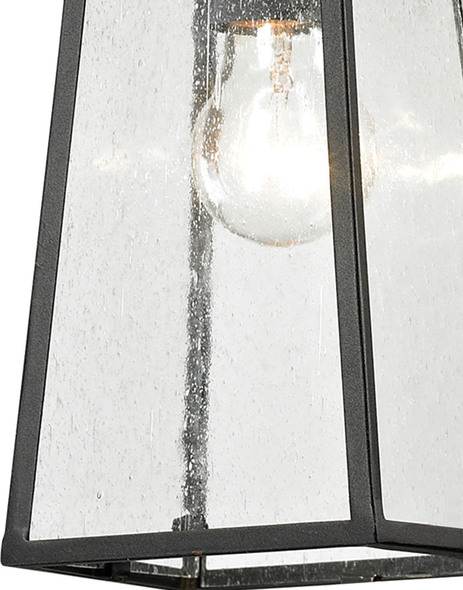 vintage outdoor pendant lighting ELK Lighting Hanging Textured Matte Black Transitional