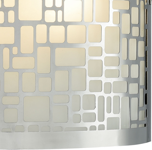 contemporary plug in wall lights ELK Lighting Sconce Polished Stainless Modern / Contemporary